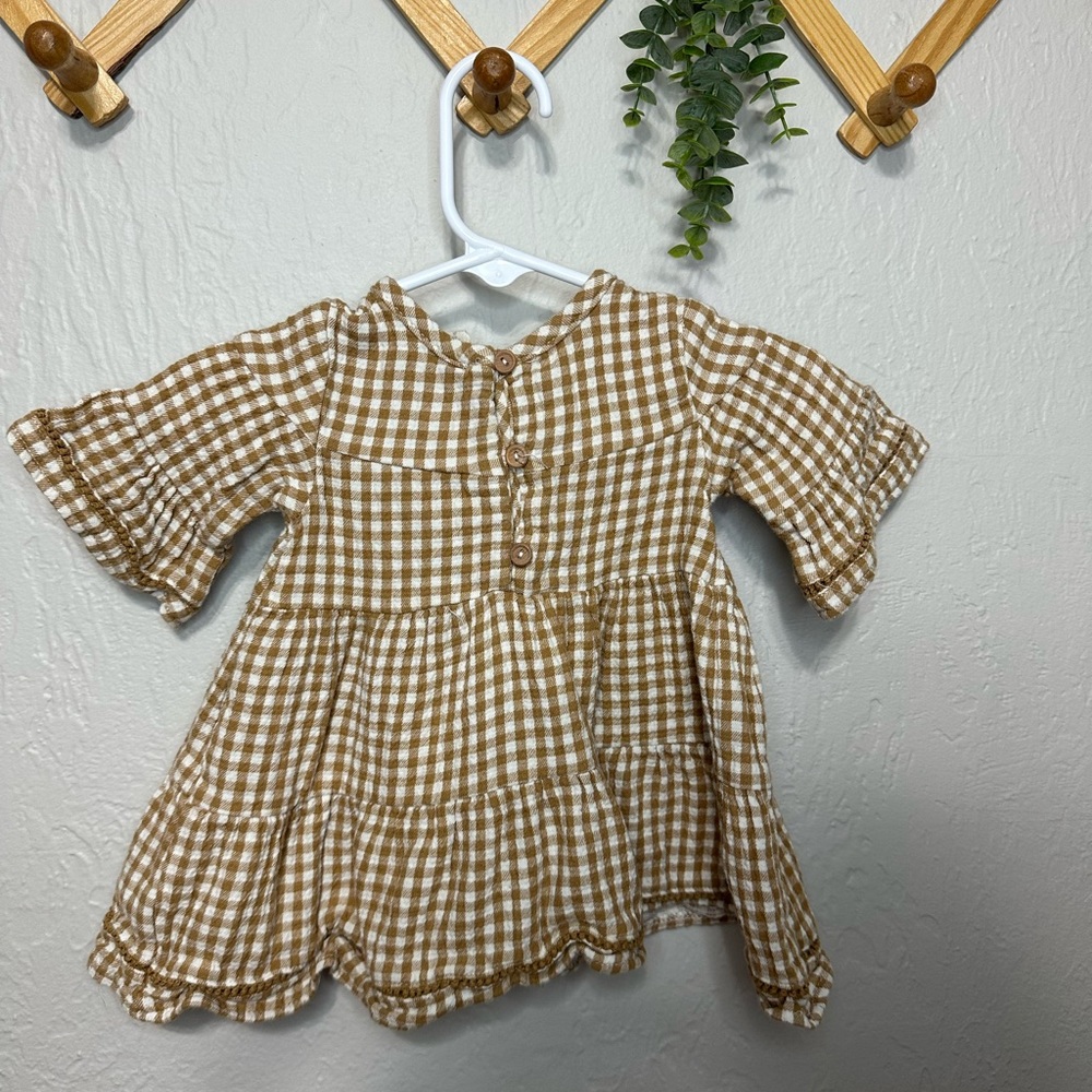 Quincy Mae Honey Gingham Dress 3-6 - Picture 6 of 6